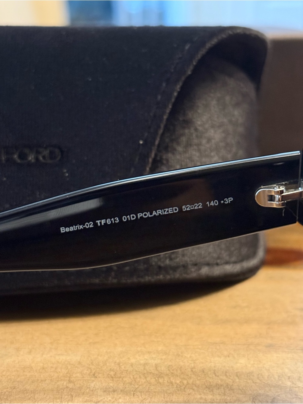 Tom Ford Beatrix-02 TF613 Polarized Square Sunglasses Black - Picture 7 of 9